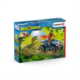 SCHLEICH UCIECZKA QUADEM PRZED WELOCIRAPTOREM