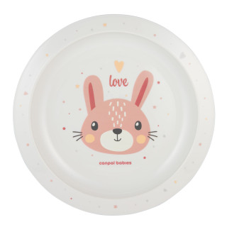 CANPOL TALERZ PLASTIKOWY CUTE ANIMALS RÓŻOWY