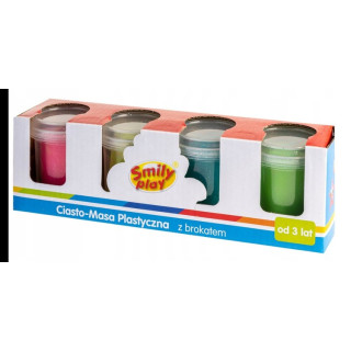 SMILY PLAY CIASTO - MASA PLASTYCZNA Z BROKATEM 4SZ