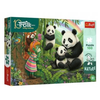 TREFL PUZZLE 100 EL. RODZINA TREFLIKÓW PANDY