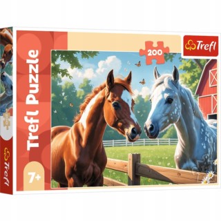 TREFL PUZZLE 200 EL. KONIE NA POLANIE