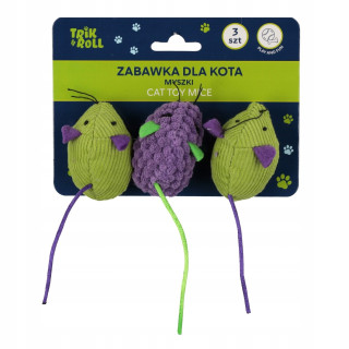 TRIK&ROLL ZABAWKA DLA KOTA MYSZKA 3SZT.